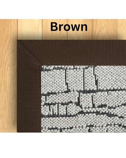 Custom Jute Wood Erosion Rug