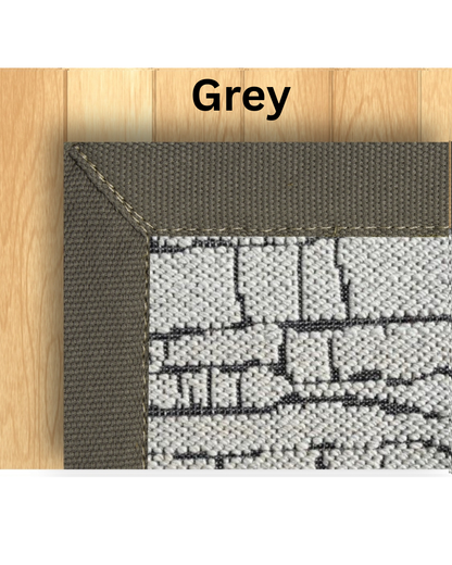 Custom Jute Wood Erosion Rug