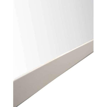 close up of cream white mirror