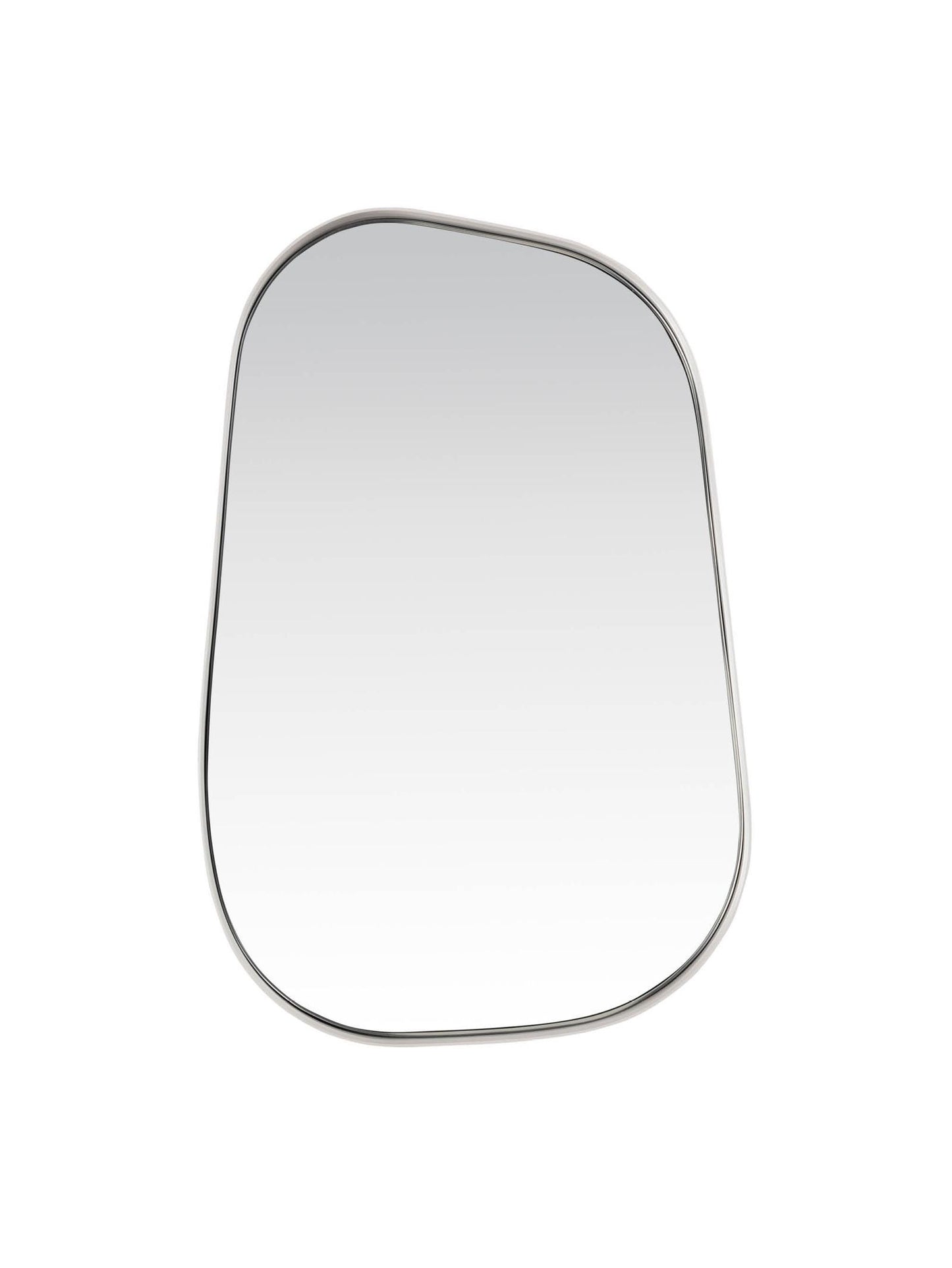 Cream coloured mirror on a white background