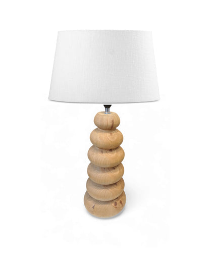 Pebble Table Lamp base - Light Wood