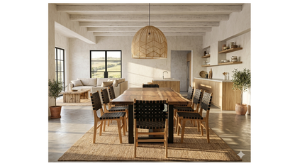 Dining Table - Lodge Wood (Live-edge Blackwood on Black)