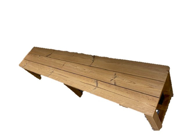 solid wood bench