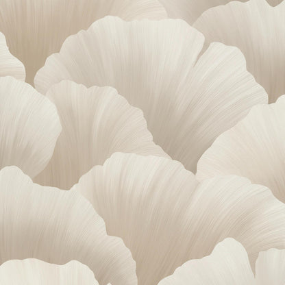 Pattern of beige seashells on a matching background