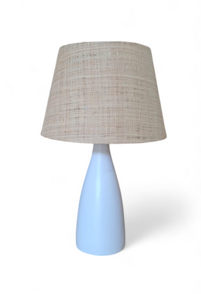 bedside lamp with raffia lampshade​