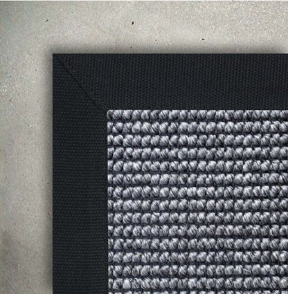 Custom Outdoor Sisal Look Rug Chunky Coal (Round)
