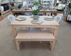 Outdoor Dining Table & bench