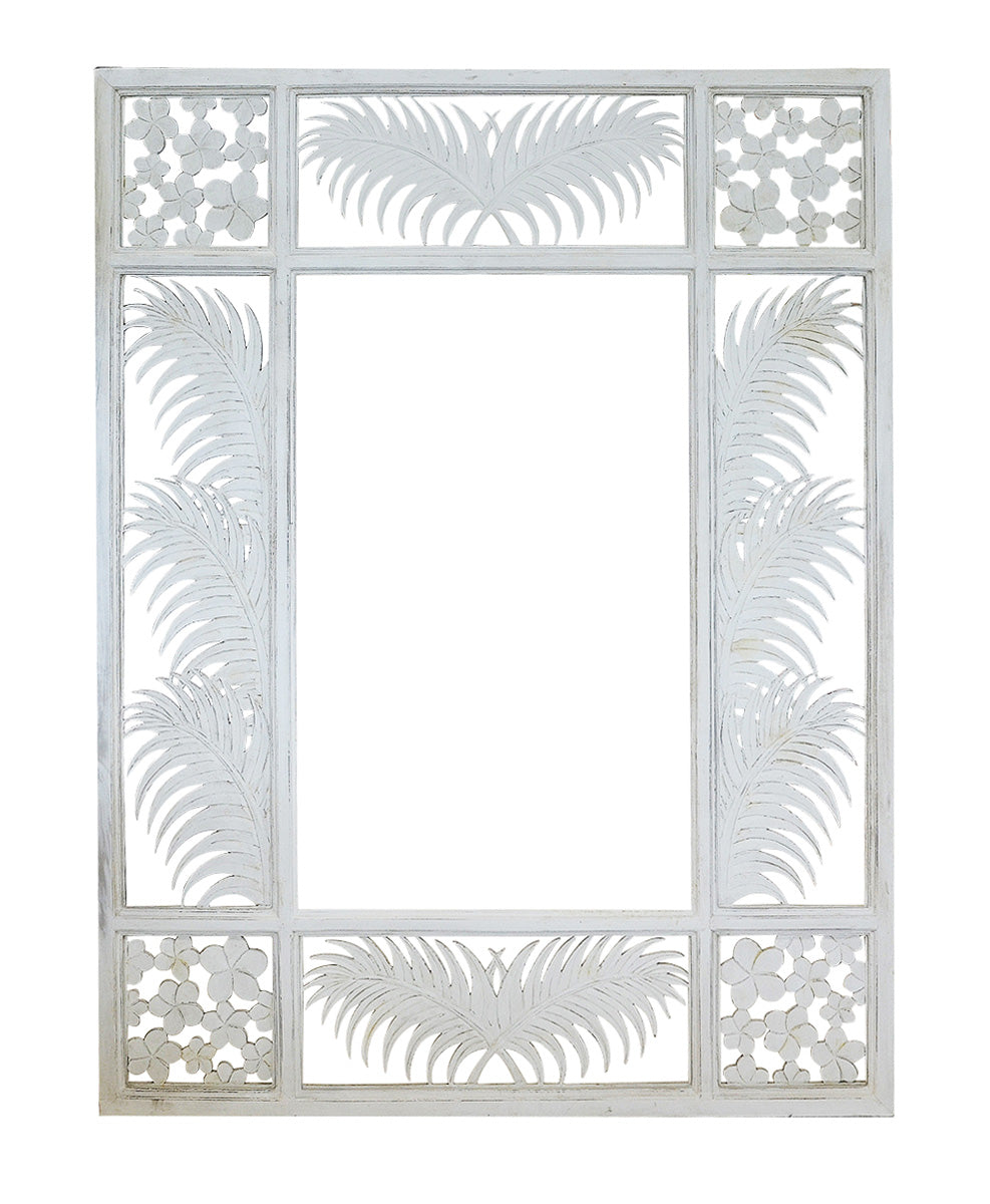Palm Leaf Mirror Frame | White 1400x1800mm