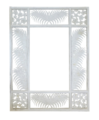 Palm Leaf Mirror Frame | White 1400x1800mm