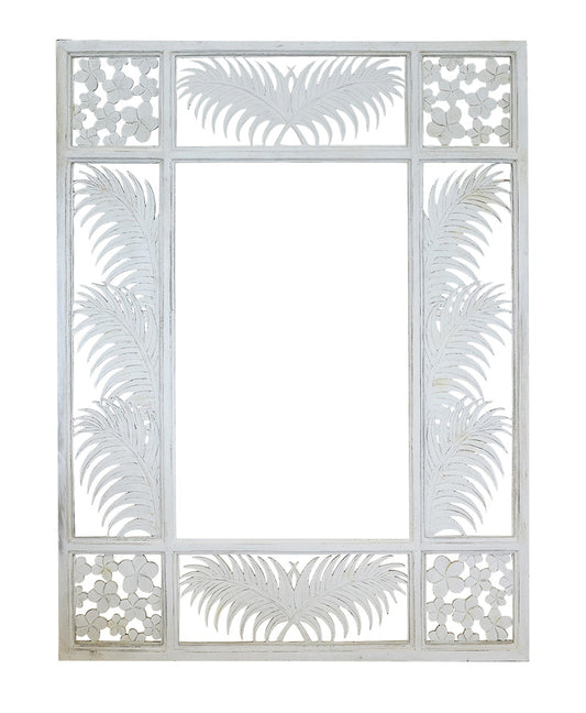 Palm Leaf Mirror Frame | White 1400x1800mm
