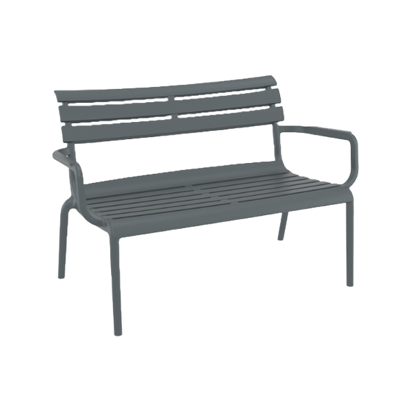Gray  bench on a white background