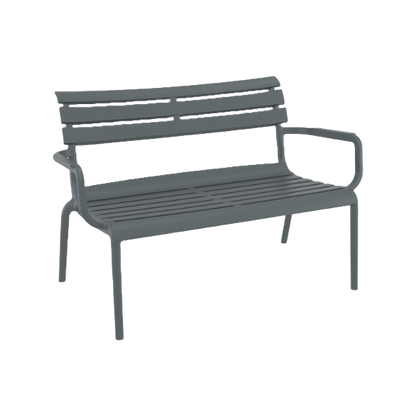 Gray  bench on a white background