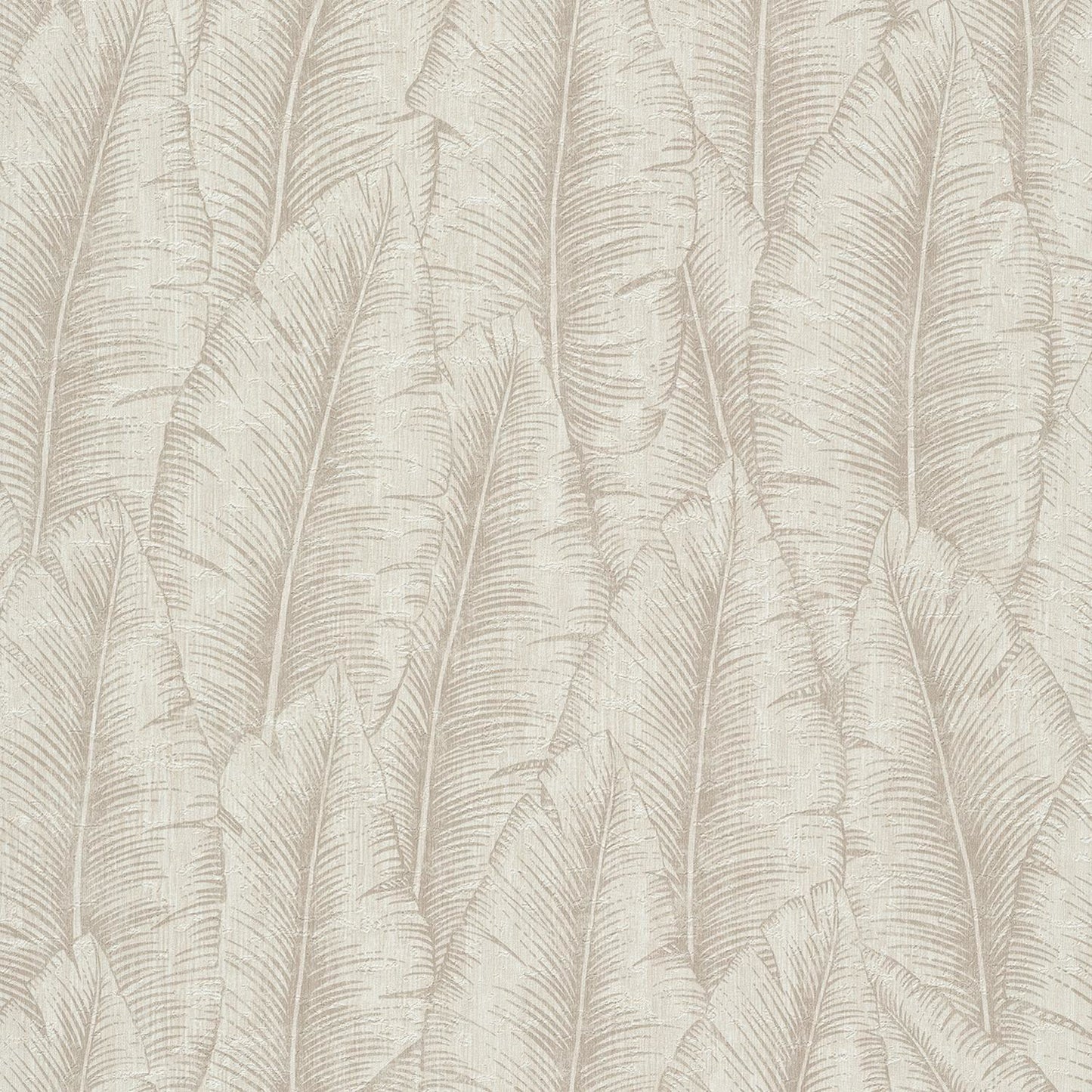 Pattern of light beige leaves on a textured background