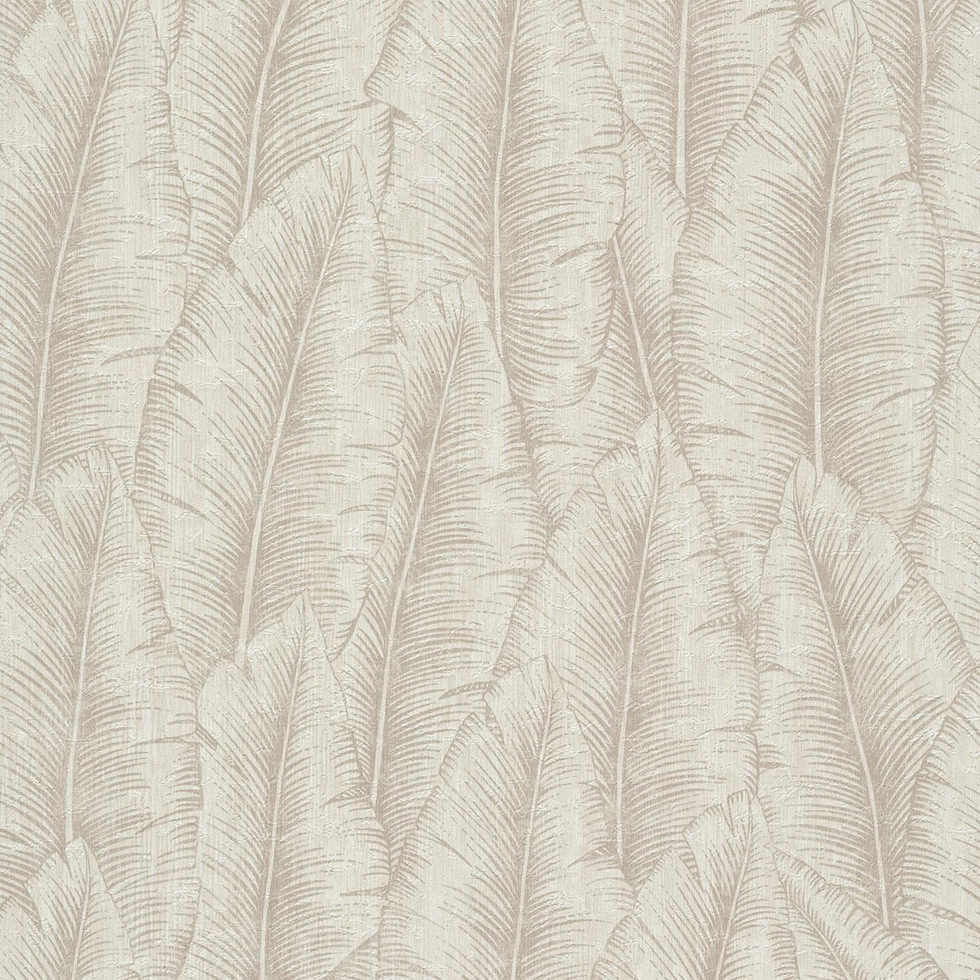 Pattern of light beige leaves on a textured background