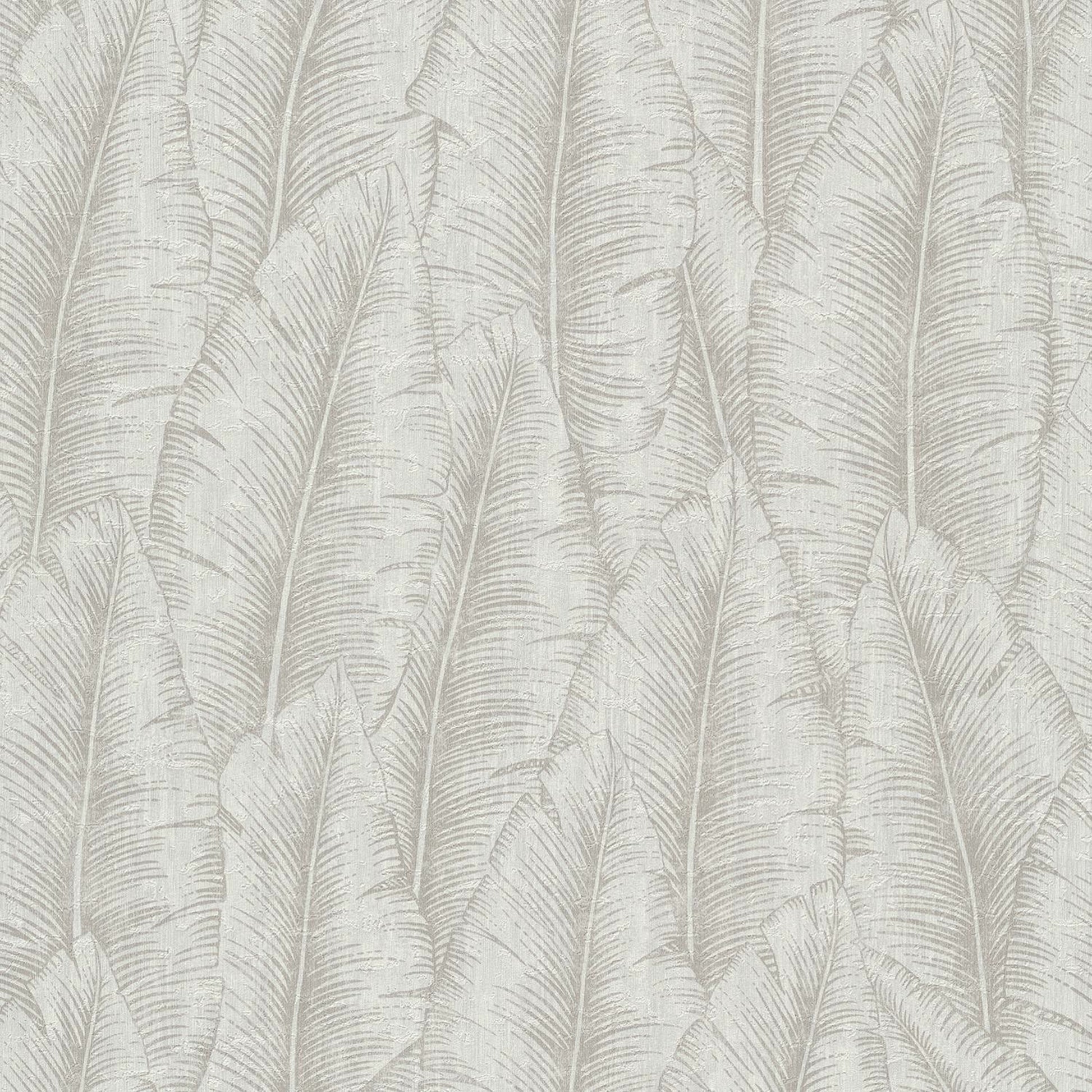 Pattern of light gray leaves on a textured background