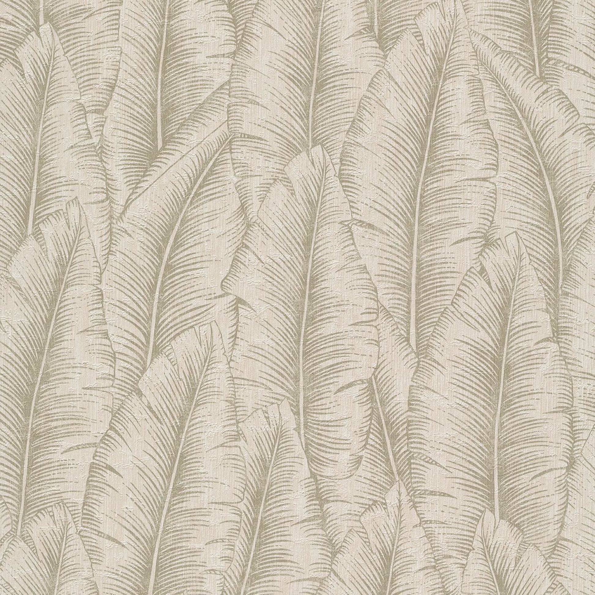 Pattern of beige leaves on a beige background
