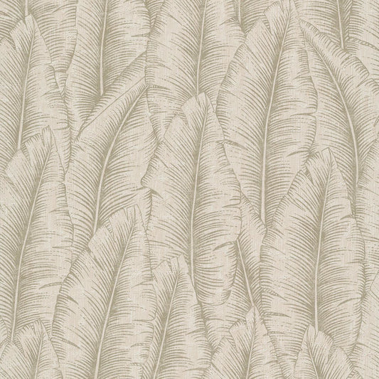 Pattern of beige leaves on a beige background