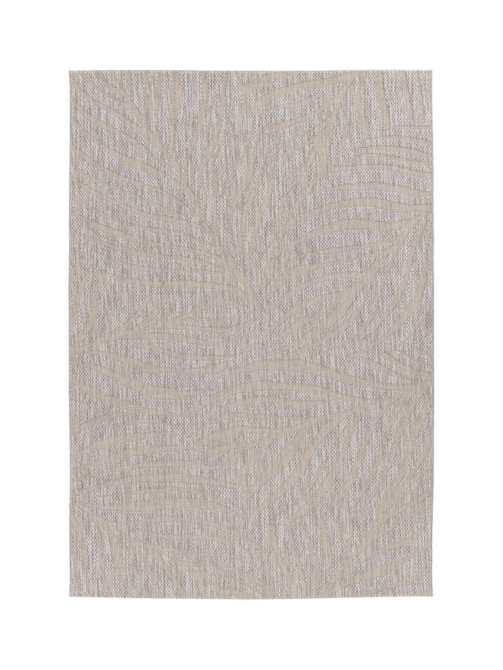 Textured beige rug on a white background
