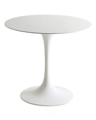 dining table round white modern