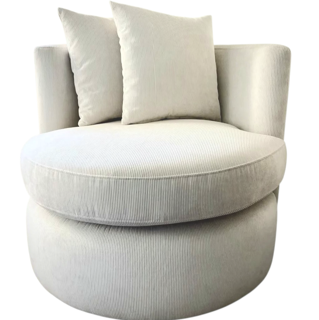 Chair 1 - Swivel Round Upholstered Chair