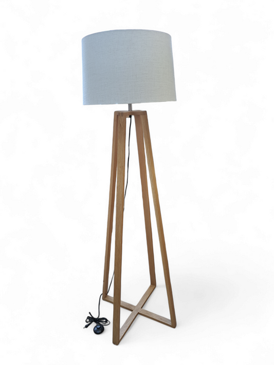 Standing Floor Lamp - Wooden Quad