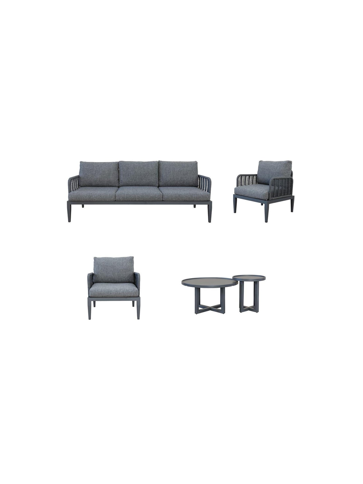 Utopia Outdoor Sofa Set – Modern Patio Lounge Collection (Eifel)