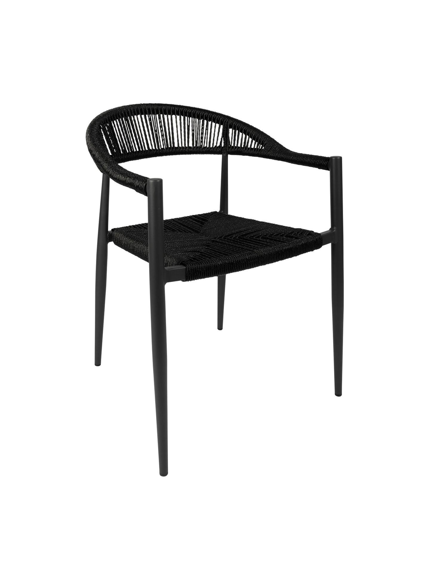 Zion Outdoor Dining Chair – Aluminium Frame with UV-Resistant Woven Rope Seat & Backrest