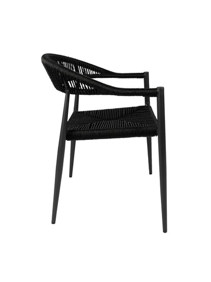 Zion Outdoor Dining Chair – Aluminium Frame with UV-Resistant Woven Rope Seat & Backrest