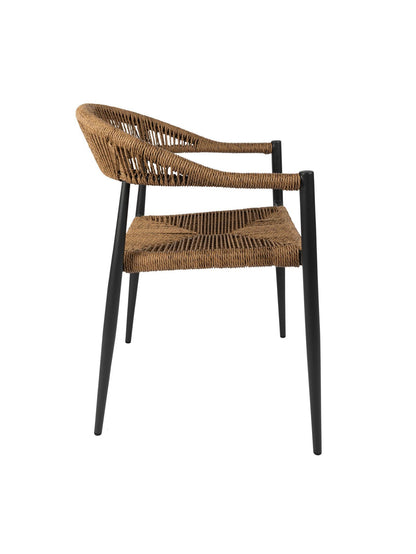 Zion Outdoor Dining Chair – Aluminium Frame with UV-Resistant Woven Rope Seat & Backrest