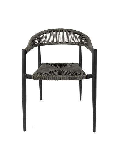 Zion Outdoor Dining Chair – Aluminium Frame with UV-Resistant Woven Rope Seat & Backrest