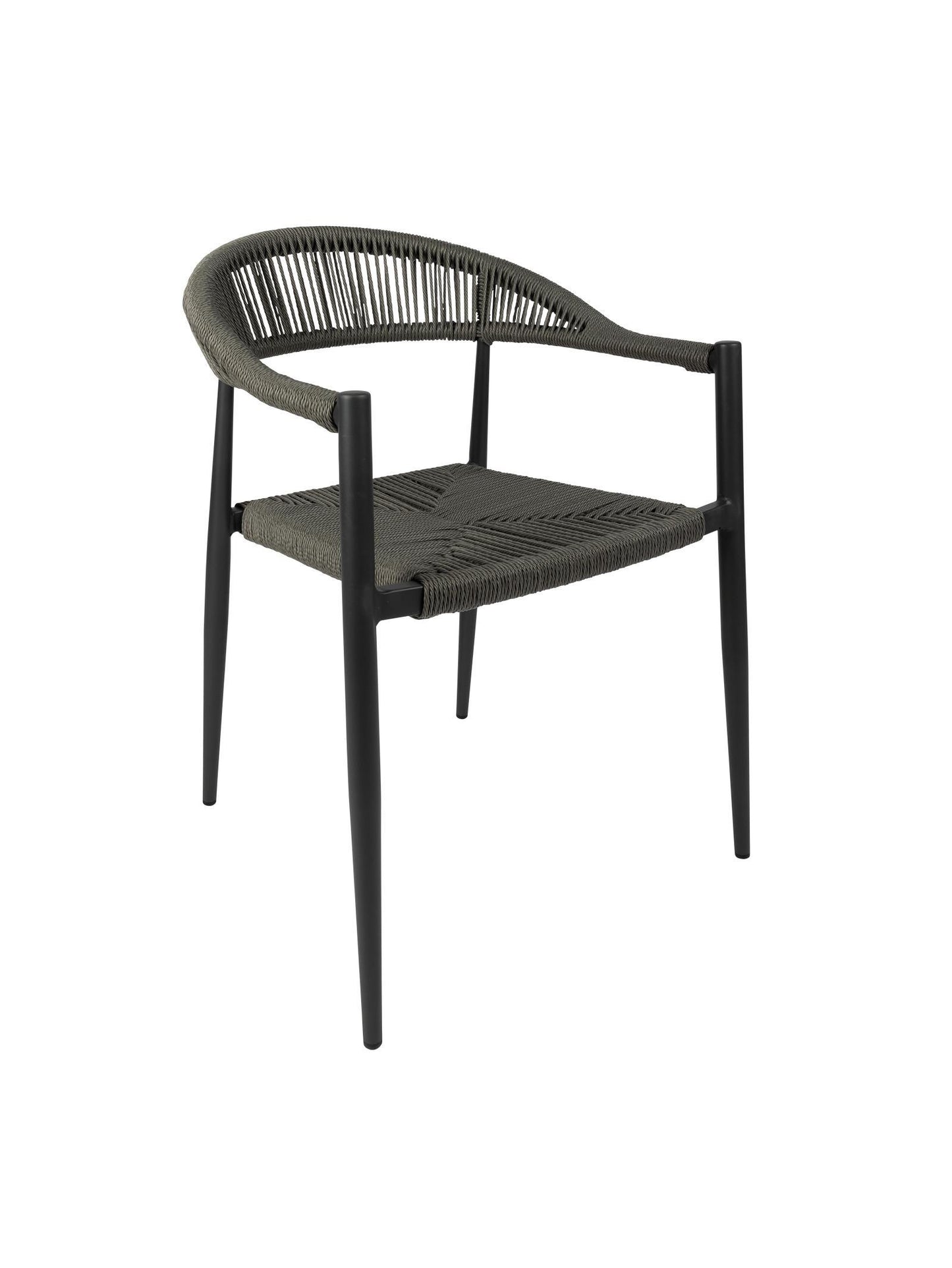 Zion Outdoor Dining Chair – Aluminium Frame with UV-Resistant Woven Rope Seat & Backrest