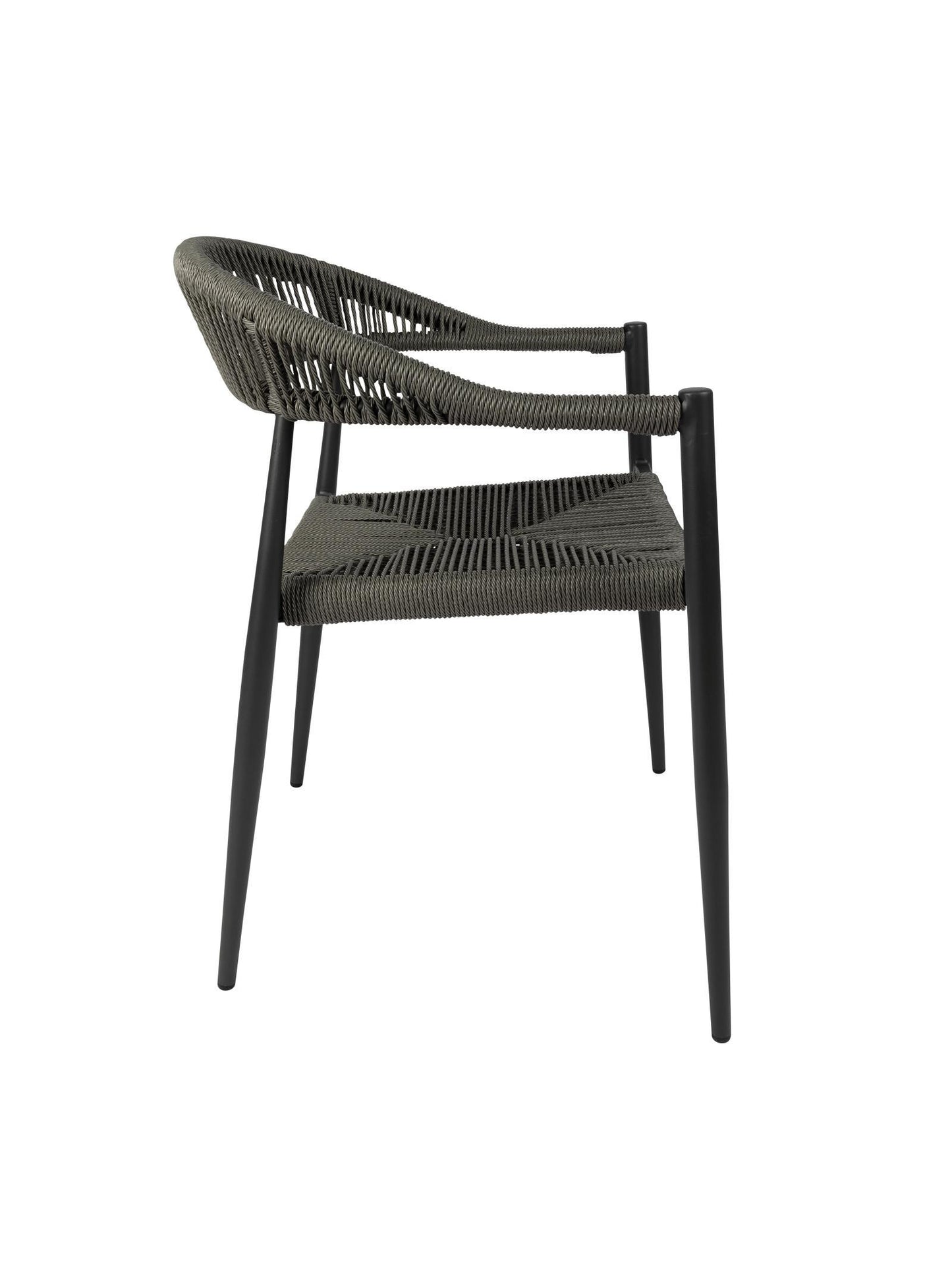 Zion Outdoor Dining Chair – Aluminium Frame with UV-Resistant Woven Rope Seat & Backrest