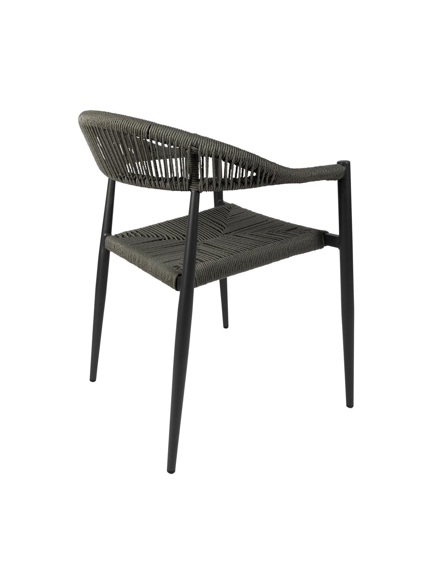 Zion Outdoor Dining Chair – Aluminium Frame with UV-Resistant Woven Rope Seat & Backrest