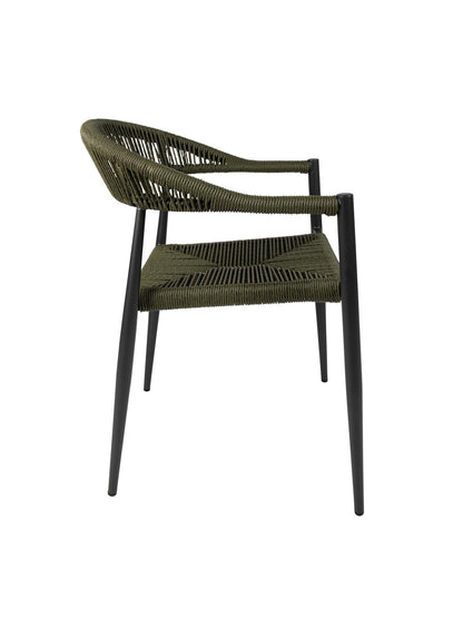 Zion Outdoor Dining Chair – Aluminium Frame with UV-Resistant Woven Rope Seat & Backrest