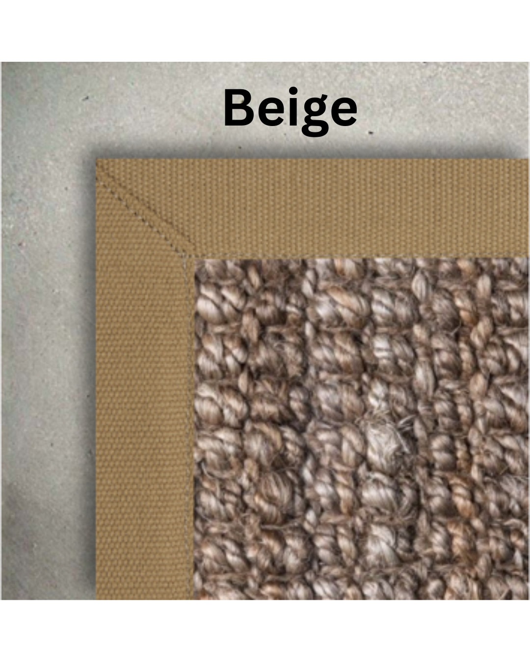 Custom Natural Jute  Boucle Weave Rug