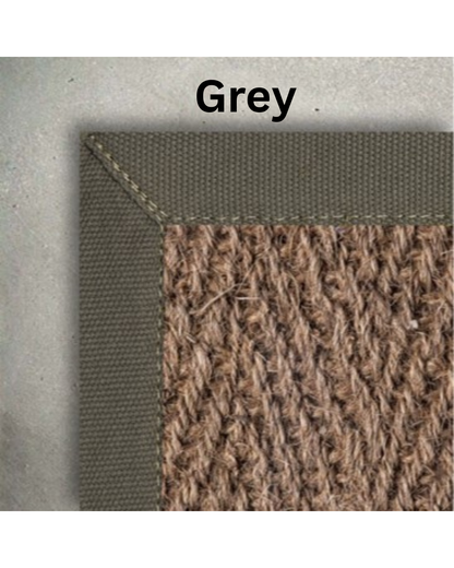 Custom Coir Herringbone Rug