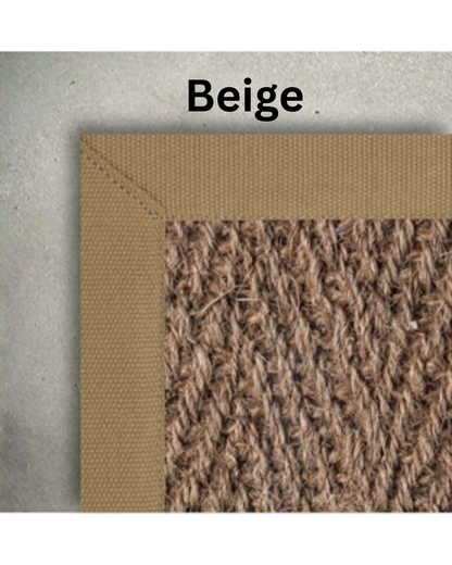 Custom Coir Herringbone Rug