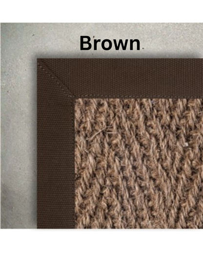 Custom Coir Herringbone Rug