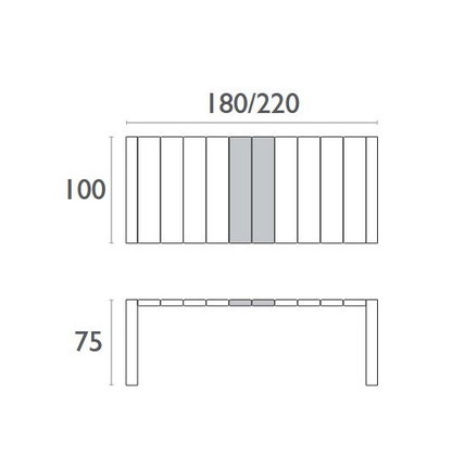Vegas Extendable Outdoor Table 100cm x 180cm-220cm