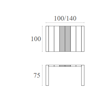 Vegas Extendable Outdoor Table 100cm x 100cm-140cm