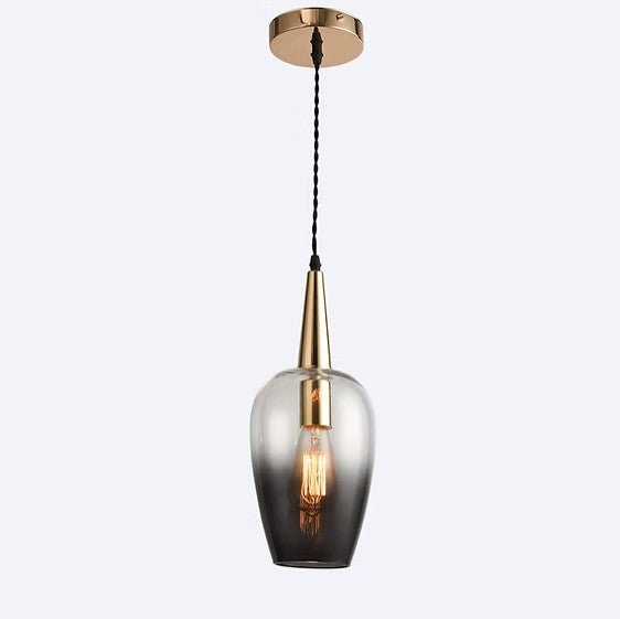 French Gold Glass Ceiling Light