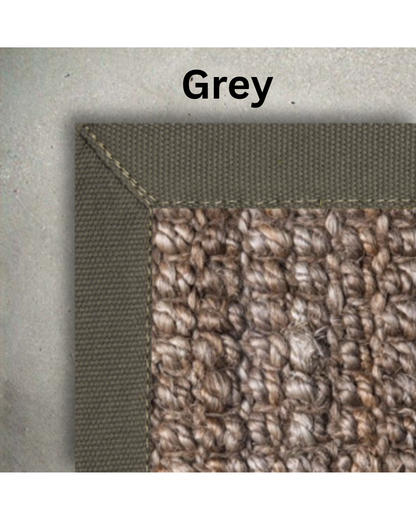 Custom Natural Jute  Boucle Weave Rug