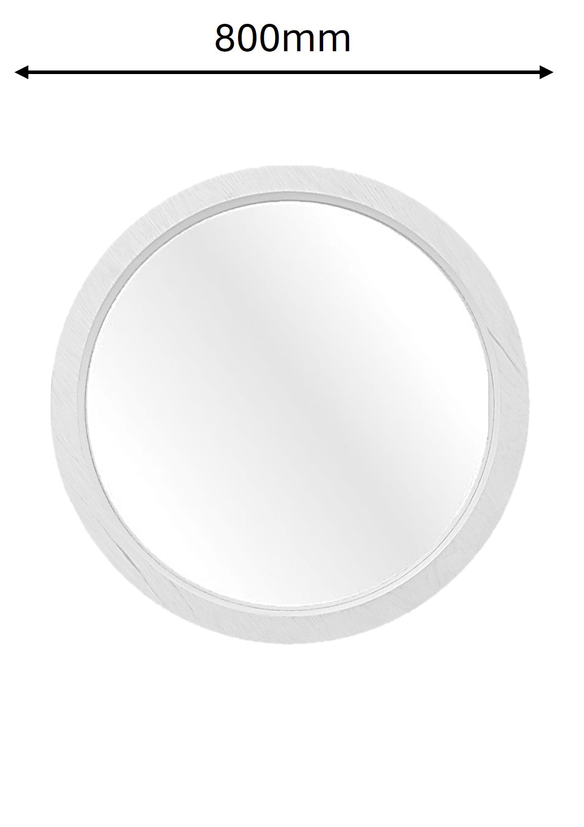 Round mirror with a measurement of 800mm on a white background