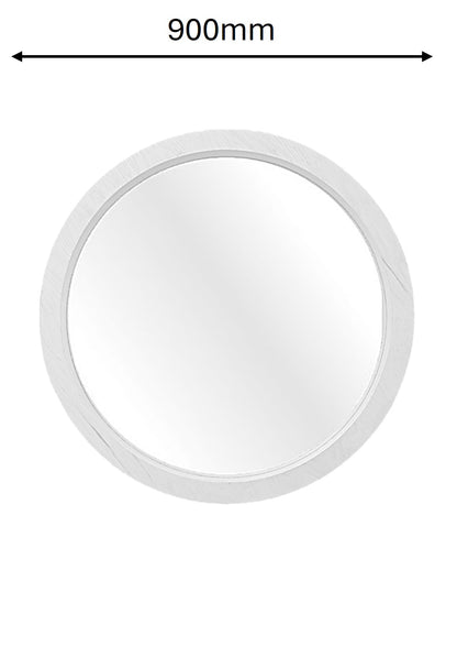 Round mirror with a measurement of 900mm on a white background