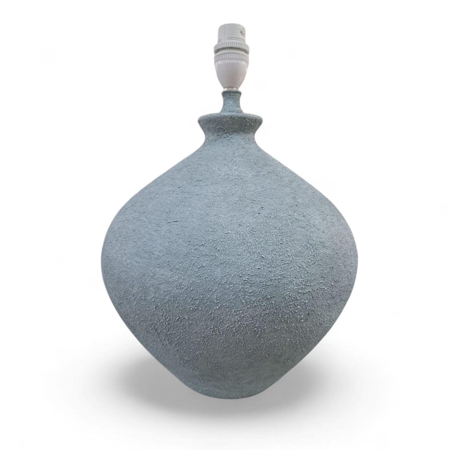 Textured gray lampshade on a white background