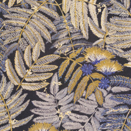 Wallpaper for walls leaves on black background