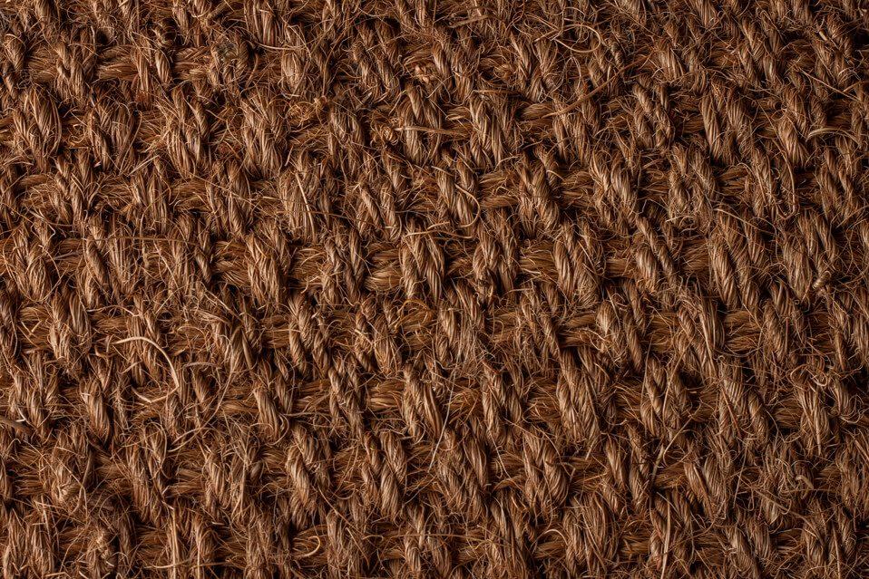 Coir rug - Herringbone weave - detail