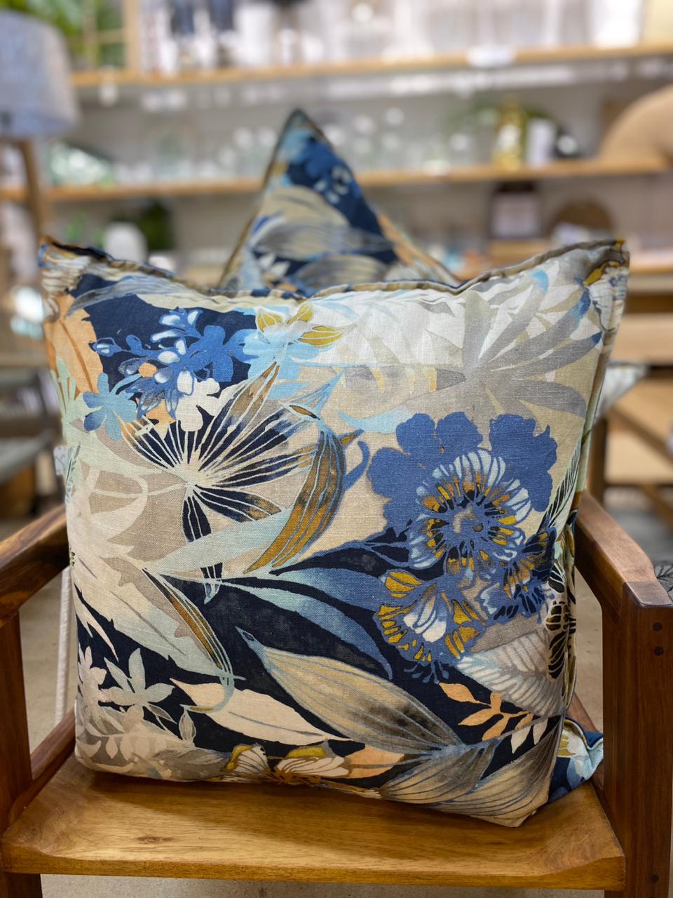 Cushion - Blue Botanical