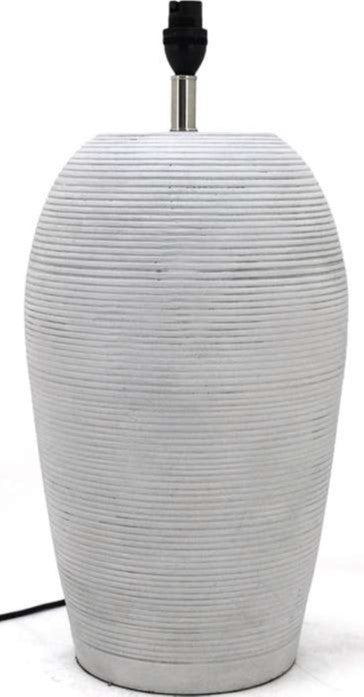 Ribbed Lamp Base Large White