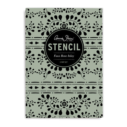 Annie Sloan Stencil Faux Bone Inlay